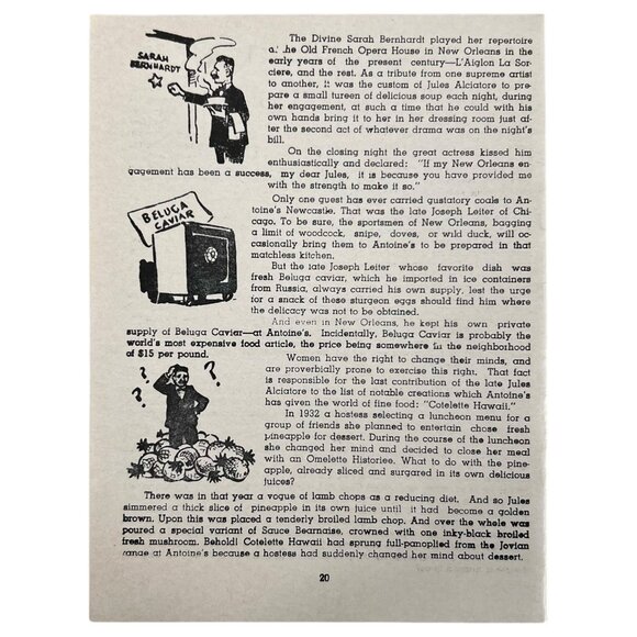 Vintage LA New Orleans Antoines Restaurant Souvenir Booklet & Postcard Unposted - Picture 3 of 7